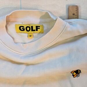 Golf Wang Bee Crewneck‎ Sweater Cream LS Tyler Creator Men M 23x25 Wolf Gang RAP